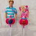 Chupa chups personalizzati Barbie Ken regalini fine festa compleanno