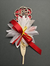 Rosa in legno personalizzabile per San Valentino love amore decorazione festa della mamma.