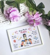 Cornice personalizzata - regalo perfetto per maestra asilo/scuola, festa di fine anno