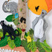 Fiocco nascita ispirato a Mowgli la giungla e i suoi amici, 42 cm x 39 cm