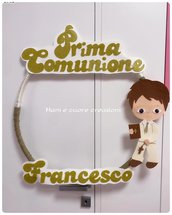 Cornice selfie Photobooth Prima comunione Francesco