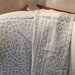 Asciugamani azzurro polvere, schema DMC vintage