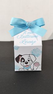 Scatolina scatola carica 101 zampetta Disne y battesimo nascita compleanno cane cagnolino dalmata