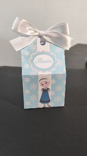 Scatolina Frozen Anna Elsa completa confetti e bigliettino scatola festa compleanno caramelle 