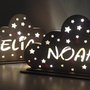 nuvoletta legno regalo bimba bimbo handmade luce notturna laser decorazione casa home decor nuvola personalizzata
