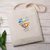 Borsa shopper in cotone con manici lunghi, borsa shopping mare, borsa mare, borsa canvas, borsa con frase, il mare è eternità