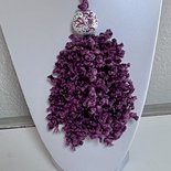 2 Nappe In Poliestere Per Decorazione Fai Da Te - Per Chiavi, Tende, Matrimoni, Natale, Portachiavi, Charms, Colore Viola Scuro