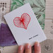 Cotton Heart Card | Biglietti d'auguri con cuore in cotone rosso