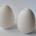 Uovo in terracotta bianca da decorare con buchi porta incenso cm 6
