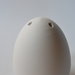 Uovo in terracotta bianca da decorare con buchi porta incenso cm 15