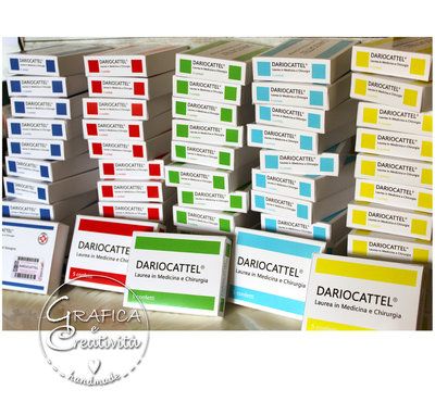 Bomboniera per laurea - scatola packaging farmaco - Feste - Bomboni