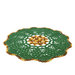 Centrino verde e marrone sfumato rotondo ad uncinetto in cotone 35 cm - 16CN