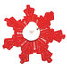 Centrino rosso rotondo ad uncinetto in cotone 48 cm - 27CN