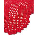 Centrino rosso a filet ad uncinetto in cotone 33x30 cm - 36CN