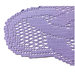 Centrino a filet lilla design geometrico ad uncinetto in cotone 30x23 cm - 45CN
