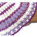 Centrino bianco lilla e violetto ad uncinetto in cotone 38x28 cm - 47CN