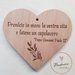 Bomboniera sottopentola cuore in legno di faggio con frase personalizzabile personalizzato