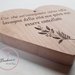Bomboniera sottopentola cuore in legno di faggio con frase personalizzabile personalizzato