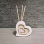 BOMBONIERA PROFUMATORE 5CM ARTIGIANALE POLVERE DI CERAMICA Cuore battesimo, SPOSI MATRIMONIO PROMESSA COMUNIONE CRESIMA 