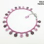 M2 - Bracciale/Cavigliera Margherita in Orchidea, malva talpa, lavanda porpora - WBB28