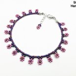 M2 - Bracciale/Cavigliera Margherita in Viola e Orchidea - WBB24