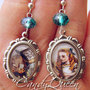 Orecchini alice in wonderland, steampunk cameo