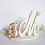 Coniglietto Cake topper  lettera Iniziale Nome in legno, personalizzabile