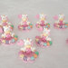 Bomboniere unicorno secondo compleanno statuine con cubi nome multicolor pastello personalizzabile