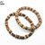 Set di Bracciale unisex elasticizzato in Cocco naturale e legno - MWB07