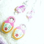 orecchini MATRIOSKA PINK - PINK EARRINGS MATRIOSKA DOLLS