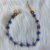 Collana choker girocollo con fiorellini colorati azzurri  e viola