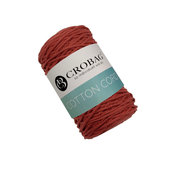 Cotton Cord - Cordino Morbido Di Cotone Da 3 Mm. In Gomitolo Da 200 Gr. - ROSSO MARRONE