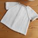 Completo Battesimo neonato/bambino - salopette lino e maglietta cotone - bianco/ecrù - Samuele