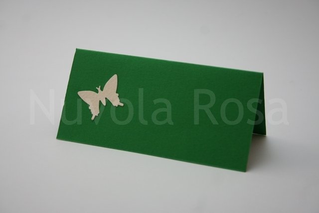 Segnaposto Matrimonio A Forma Di Farfalla – 50 Pezzi, Effetto Luccicante, 10,7x7,5 Cm, Colore Blu Chiaro/Turchese - 3