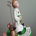 Cake Topper statuina sopratorta calcio comunione bimbo cane