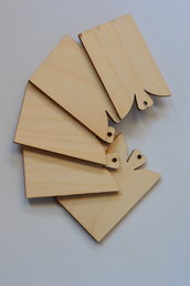 20 Sagome legno forma Tagliere decoro decoupage calamite personalizzate bomboniere cm 4,5