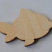 Sagoma in legno forma pesce decoro decoupage bomboniera artigianale misure cm 4