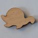 Sagoma in legno miniatura forma tartaruga decoro decoupage arredo artigianale misure cm 3