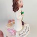 Cake Topper Statuina sopra torta personalizzato comunione bimba danza ballerina scarpette 