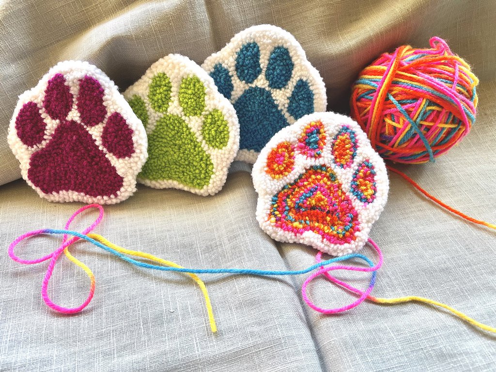 Sottobicchiere Quadrato Con Zampe Di Cane E Sughero | 9,5x9,5 Cm, Prodotto E Stampato Nel Regno Unito (Ideale Per Amanti Dei Cani)
