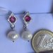 Orecchini Argento925 con Zircone e Perle di Fiume