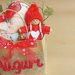 mini borsetta in carta per decorazione albero di natale o della casa con paesaggio natalizio, cuore e Elfi fatto a mano