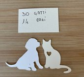 Figurine scrapbooking e decorazione 44 pezzi gatto/cagnolino