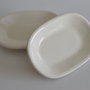 ciotolina ovale in ceramica bianca artigianale bomboniere regalo cm 10,5x7,5x2