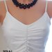 Collana artigianale intrecciata in caucciù nero - WRN01