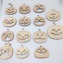 lotto 25 decorazioni legno zucca halloween casa home addobbi personalizzato handmade laser segnaposto chiudipacco