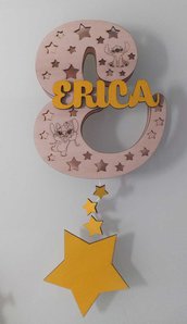 lampada iniziale nome legno regalo personalizzato bimba bimbo handmade luce notturna laser decorazione casa home decor