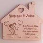 appendichiavi da parete casetta legno personalizzato famiglia home handmade laser regalo natale