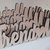 scritta legno appoggio handmade laser cut decorazione negozio casa arredamento