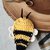 Applicazione uncinetto ape con ali, per accessori e abbigliamento